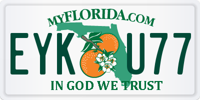 FL license plate EYKU77