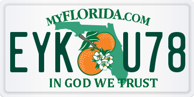 FL license plate EYKU78