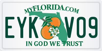 FL license plate EYKV09