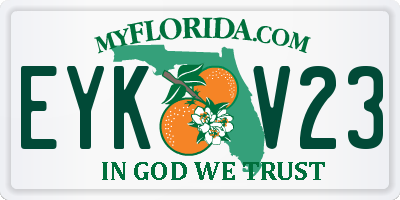 FL license plate EYKV23