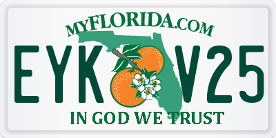 FL license plate EYKV25