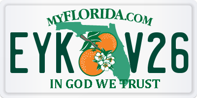FL license plate EYKV26