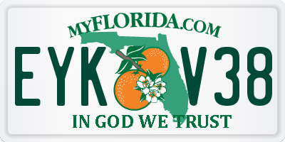 FL license plate EYKV38