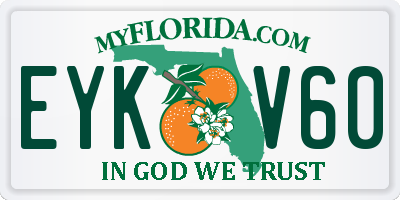 FL license plate EYKV60