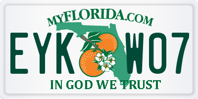 FL license plate EYKW07