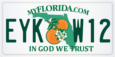 FL license plate EYKW12