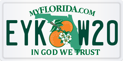 FL license plate EYKW20