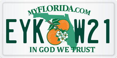 FL license plate EYKW21