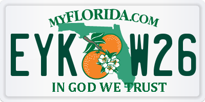 FL license plate EYKW26