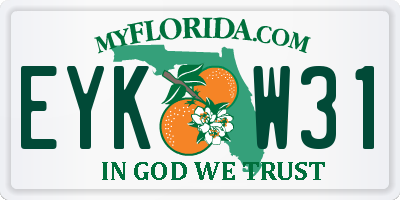FL license plate EYKW31