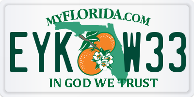 FL license plate EYKW33