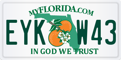 FL license plate EYKW43