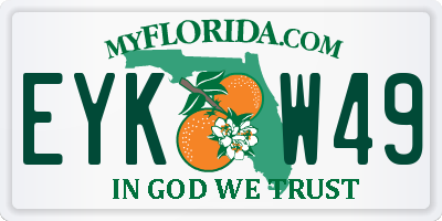 FL license plate EYKW49