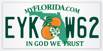 FL license plate EYKW62