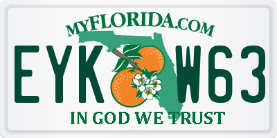 FL license plate EYKW63