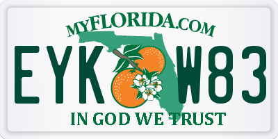 FL license plate EYKW83
