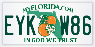 FL license plate EYKW86