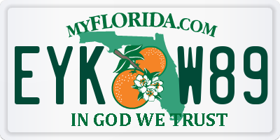 FL license plate EYKW89