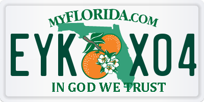 FL license plate EYKX04