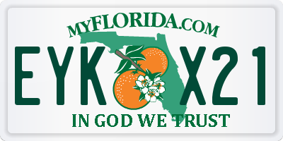 FL license plate EYKX21