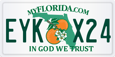 FL license plate EYKX24