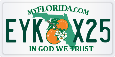 FL license plate EYKX25