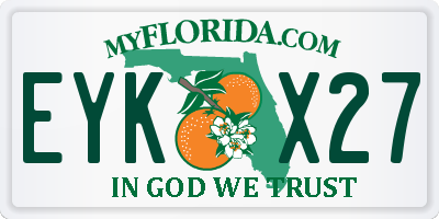 FL license plate EYKX27
