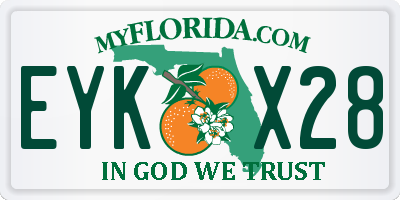 FL license plate EYKX28
