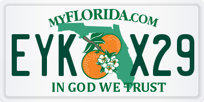 FL license plate EYKX29