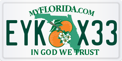 FL license plate EYKX33