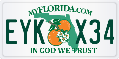 FL license plate EYKX34