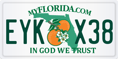 FL license plate EYKX38
