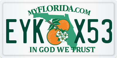 FL license plate EYKX53