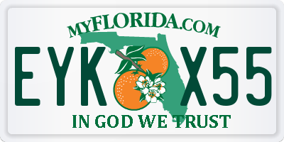 FL license plate EYKX55