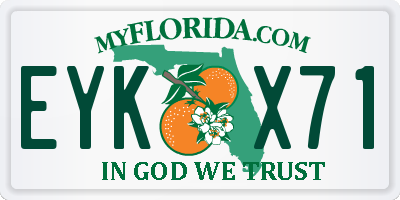 FL license plate EYKX71