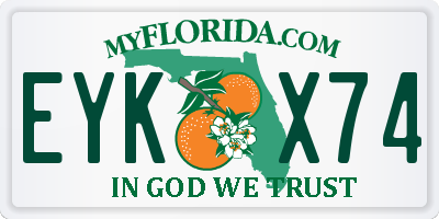 FL license plate EYKX74