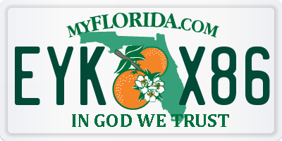 FL license plate EYKX86