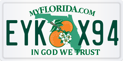 FL license plate EYKX94