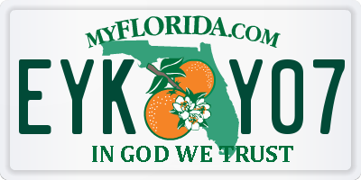 FL license plate EYKY07