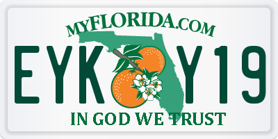 FL license plate EYKY19