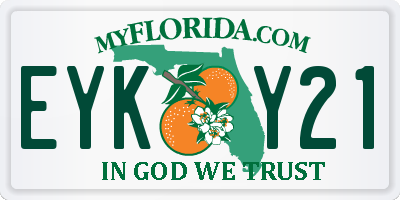 FL license plate EYKY21