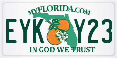FL license plate EYKY23
