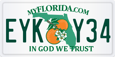 FL license plate EYKY34