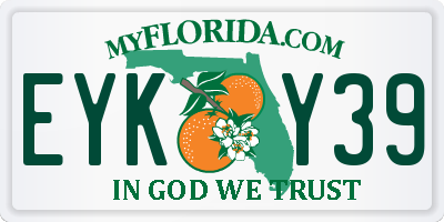 FL license plate EYKY39