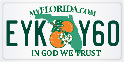 FL license plate EYKY60