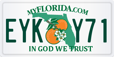 FL license plate EYKY71