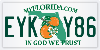 FL license plate EYKY86