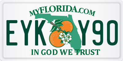 FL license plate EYKY90