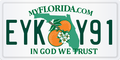 FL license plate EYKY91