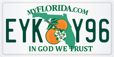FL license plate EYKY96